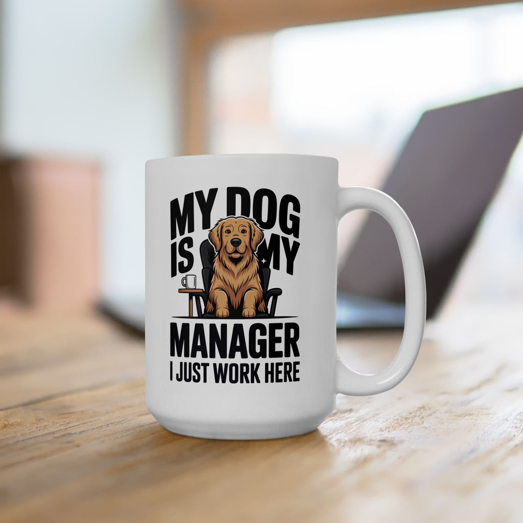 Ceramic Mug - "My Dog Is My Therapist I Just Pay In Treats" Funny Dog Lover Coffee Cup 15oz