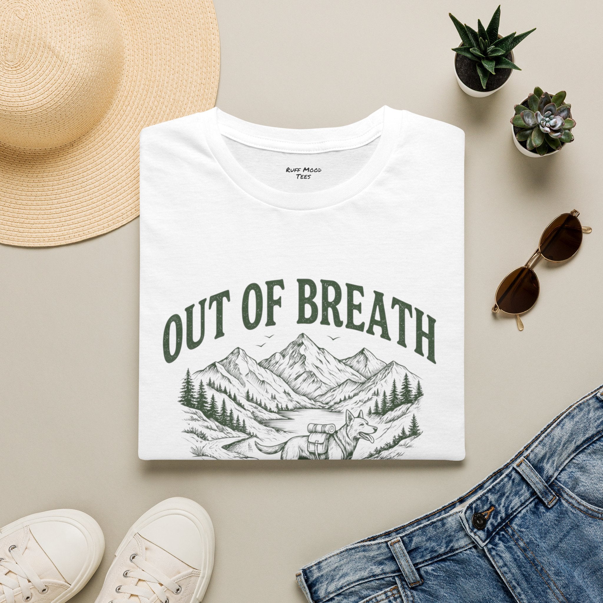 Out of Breath Hiking T-Shirt — Mountain Scenic Tee for Hikers & Outdoor Lovers