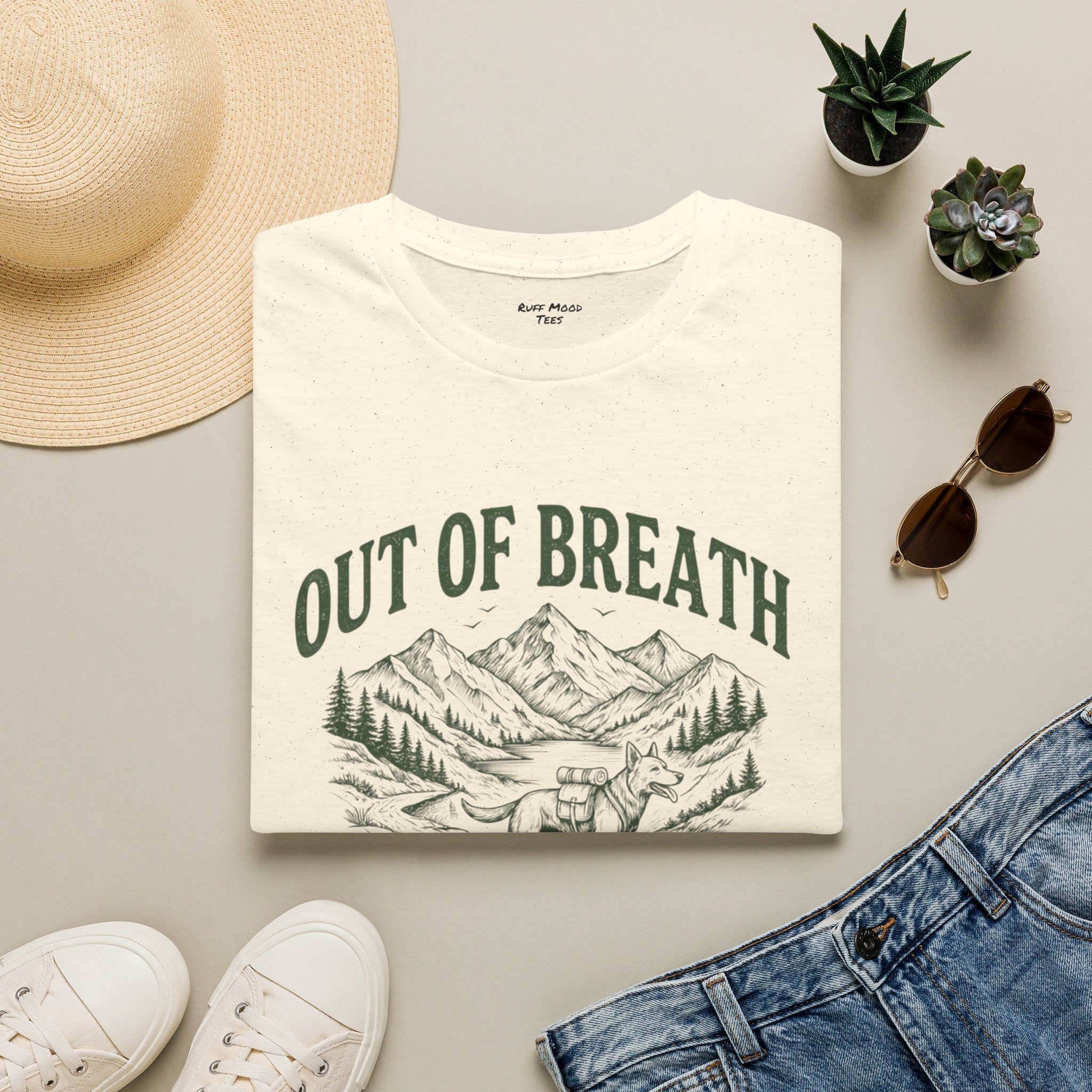 Out of Breath Hiking T-Shirt — Mountain Scenic Tee for Hikers & Outdoor Lovers