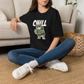 Chill Bulldog T-Shirt — Cute Bulldog with Coffee Graphic tee great dog gift
