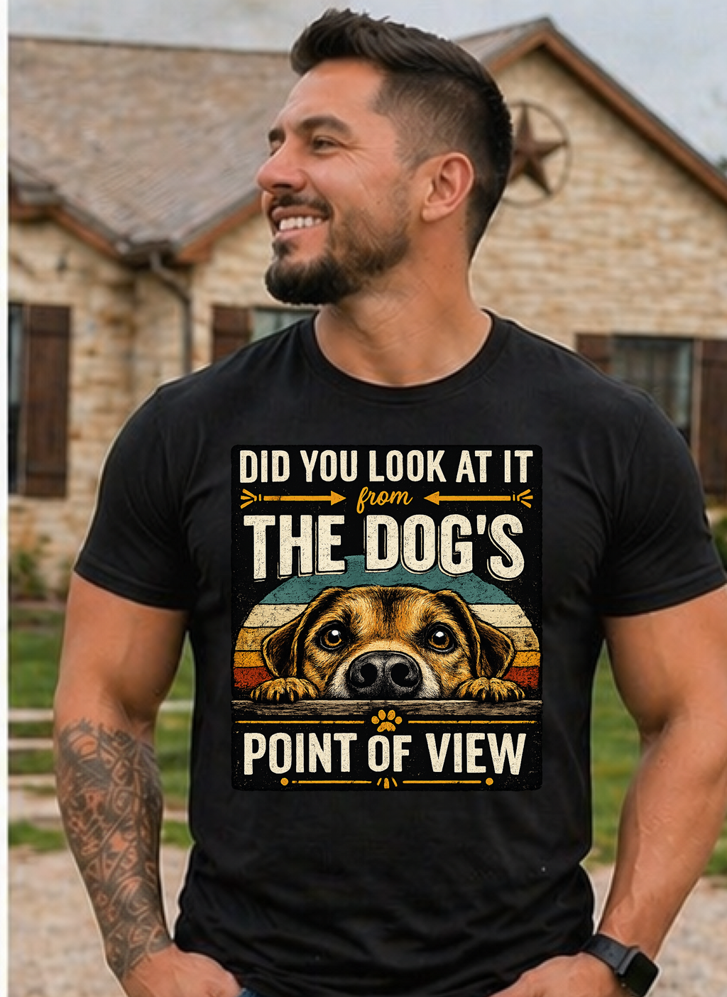 Dog’s Point of View T-Shirt – Cute Retro Puppy Graphic Tee