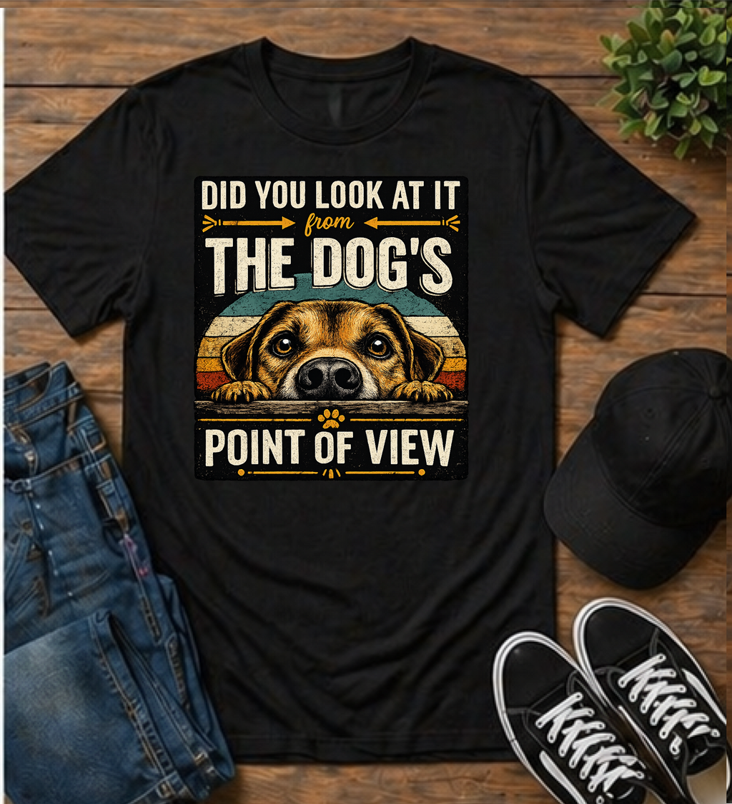 Dog’s Point of View T-Shirt – Cute Retro Puppy Graphic Tee