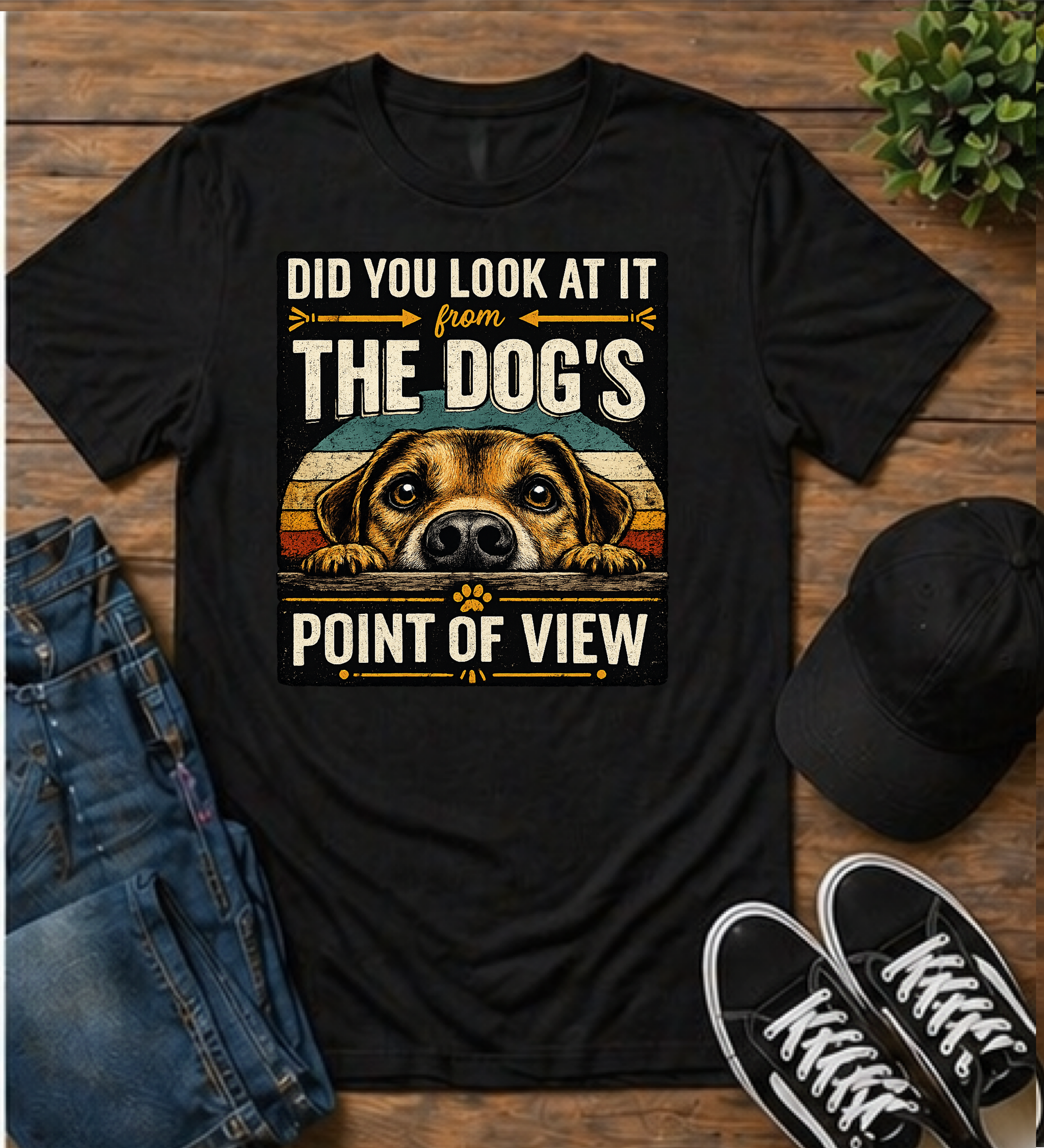 Dog’s Point of View T-Shirt – Cute Retro Puppy Graphic Tee