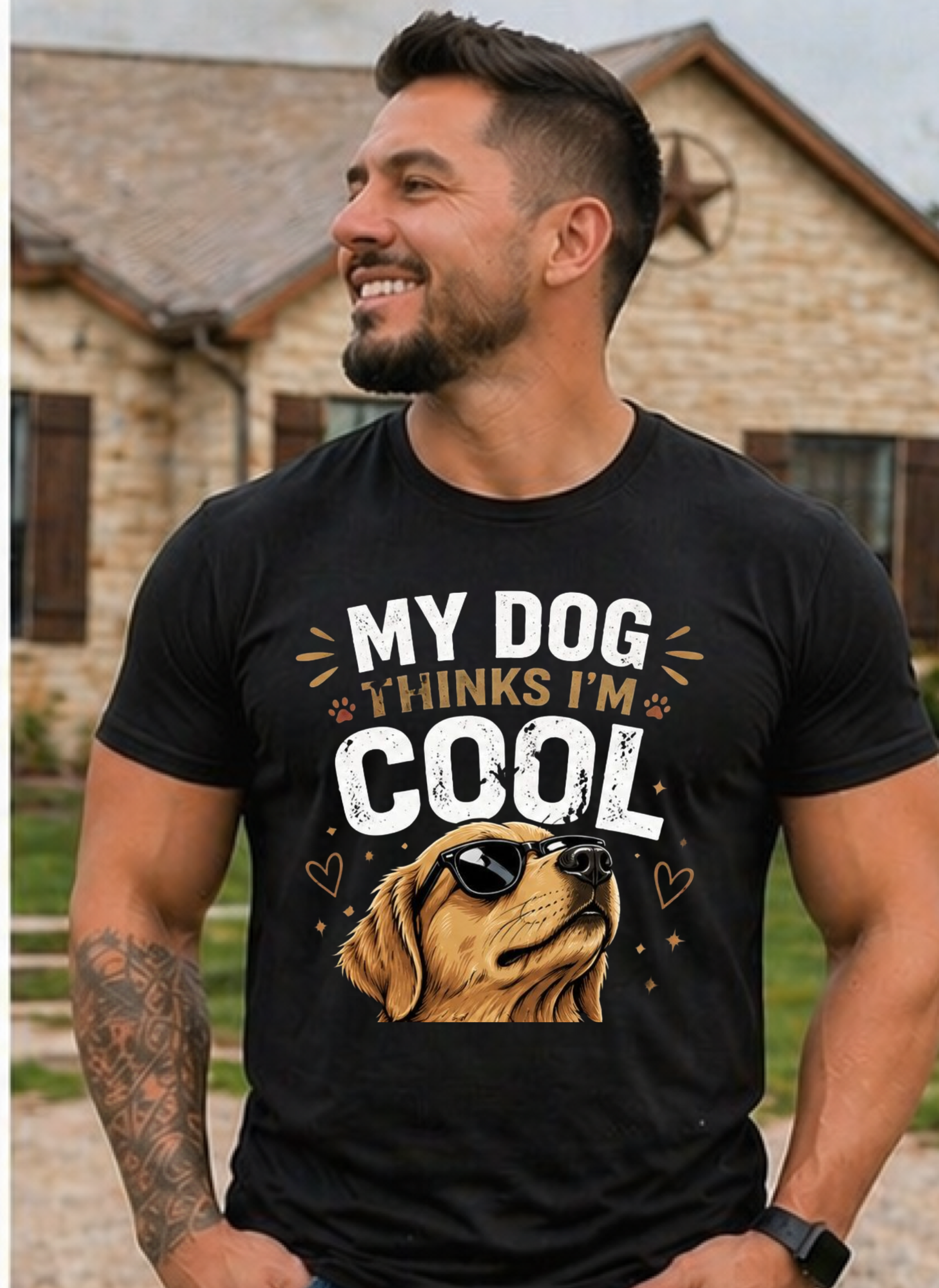 Dog T-Shirt — "My Dog Thinks I’m Cool" Funny Pet Lover Tee