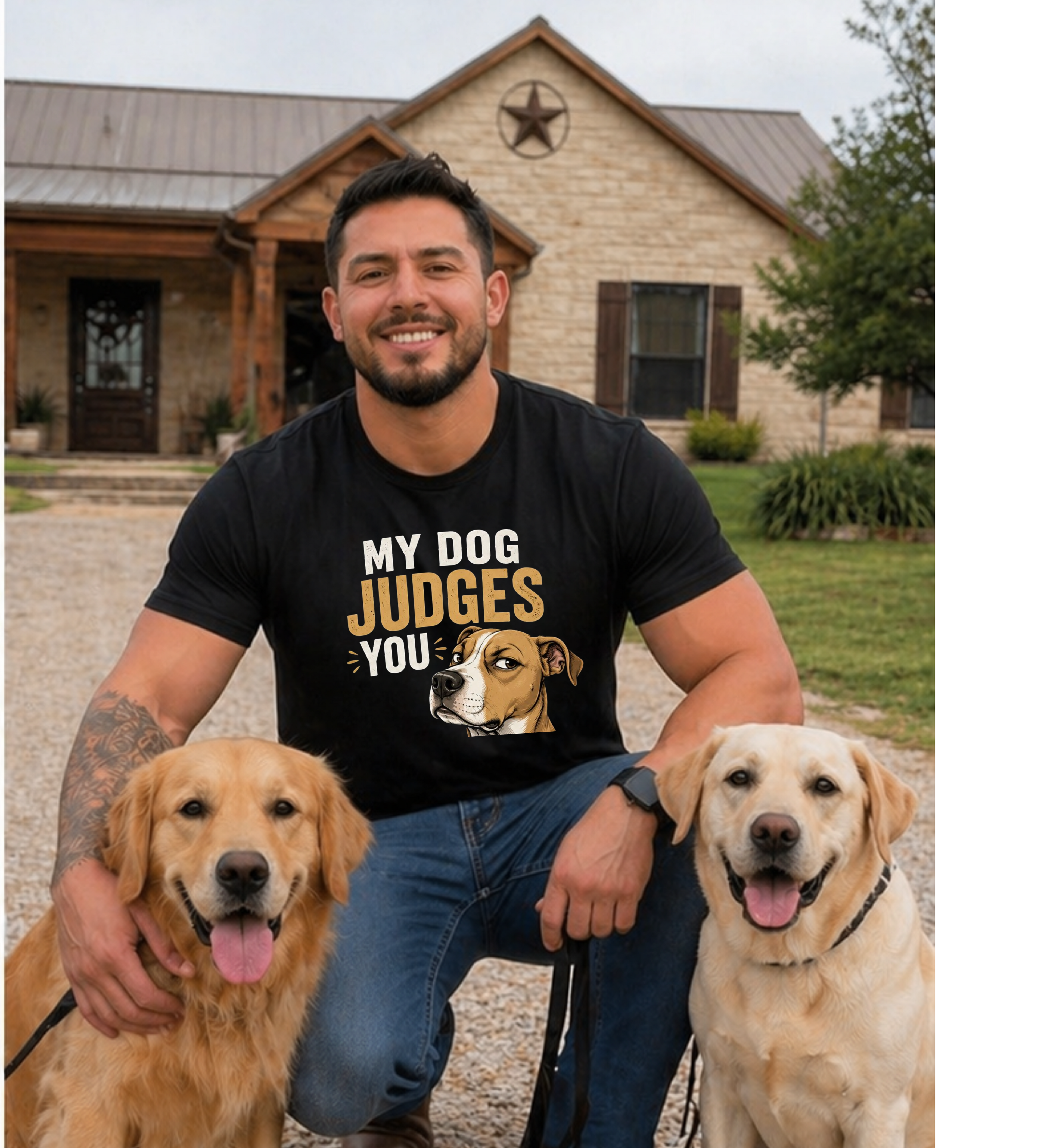 Dog Lover T-Shirt — "My Dog Judges You" Graphic Tee