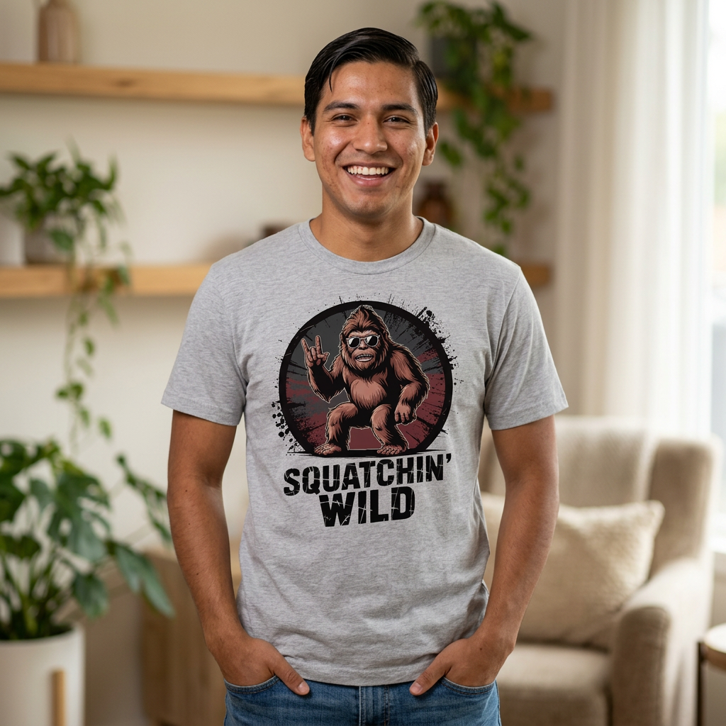 Squatchin' Wild T-Shirt — Funny Sasquatch Bigfoot Graphic Tee