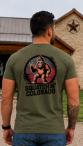Bigfoot Cabin Vibes T‑Shirt — Retro Sasquatch Camping Graphic Tee