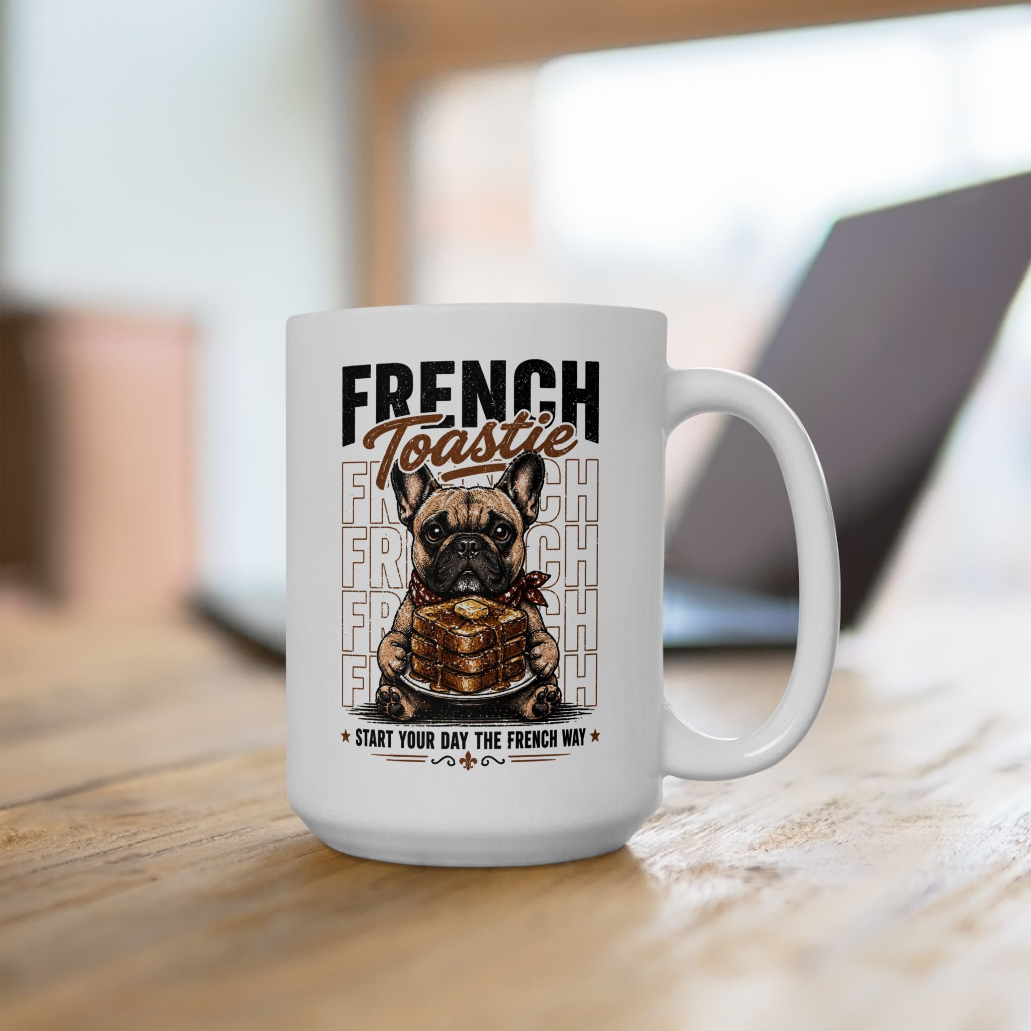 French Bulldog Ceramic Mug – "Frenchie" Cute Dog Coffee Tea Cup (11oz & 15oz)