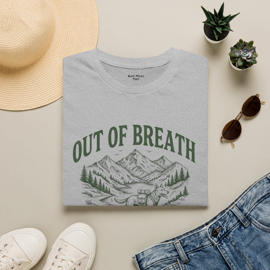 Out of Breath Hiking T-Shirt — Mountain Scenic Tee for Hikers & Outdoor Lovers