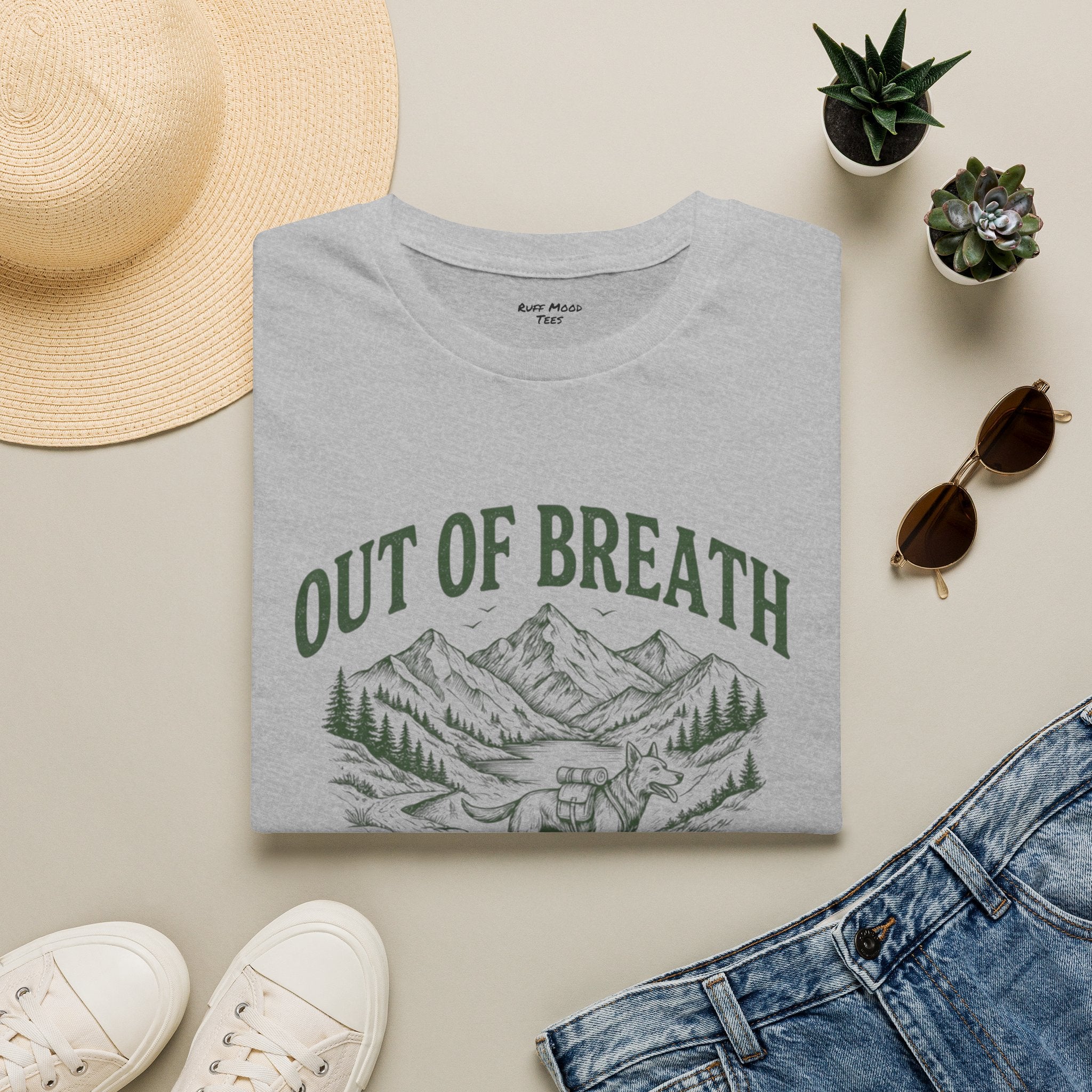 Out of Breath Hiking T-Shirt — Mountain Scenic Tee for Hikers & Outdoor Lovers