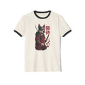 Samurai Dog Ringer T-Shirt — Japanese Dog Warrior Graphic Tee