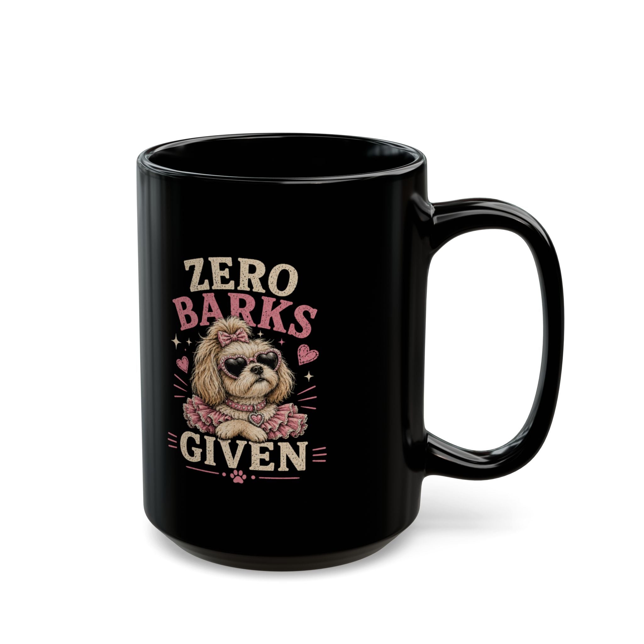 Zero Barks Given Dog Mug — Funny Poodle Coffee Cup (15oz)