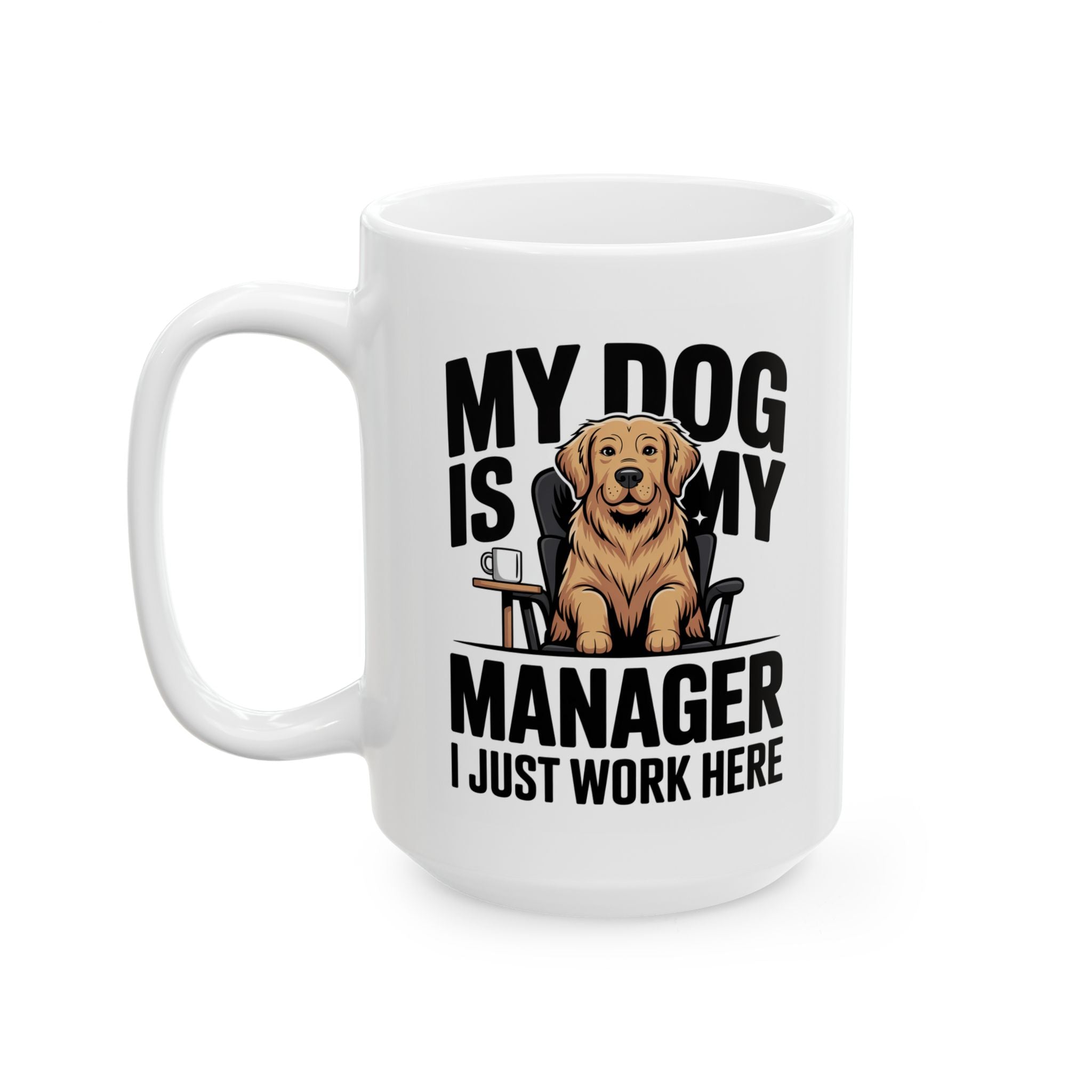 Ceramic Mug - "My Dog Is My Therapist I Just Pay In Treats" Funny Dog Lover Coffee Cup 15oz