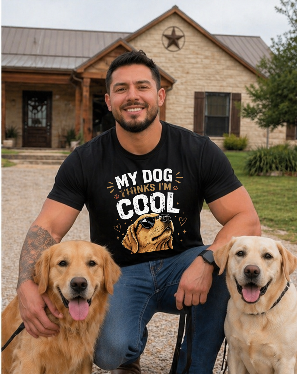 Dog T-Shirt — "My Dog Thinks I’m Cool" Funny Pet Lover Tee