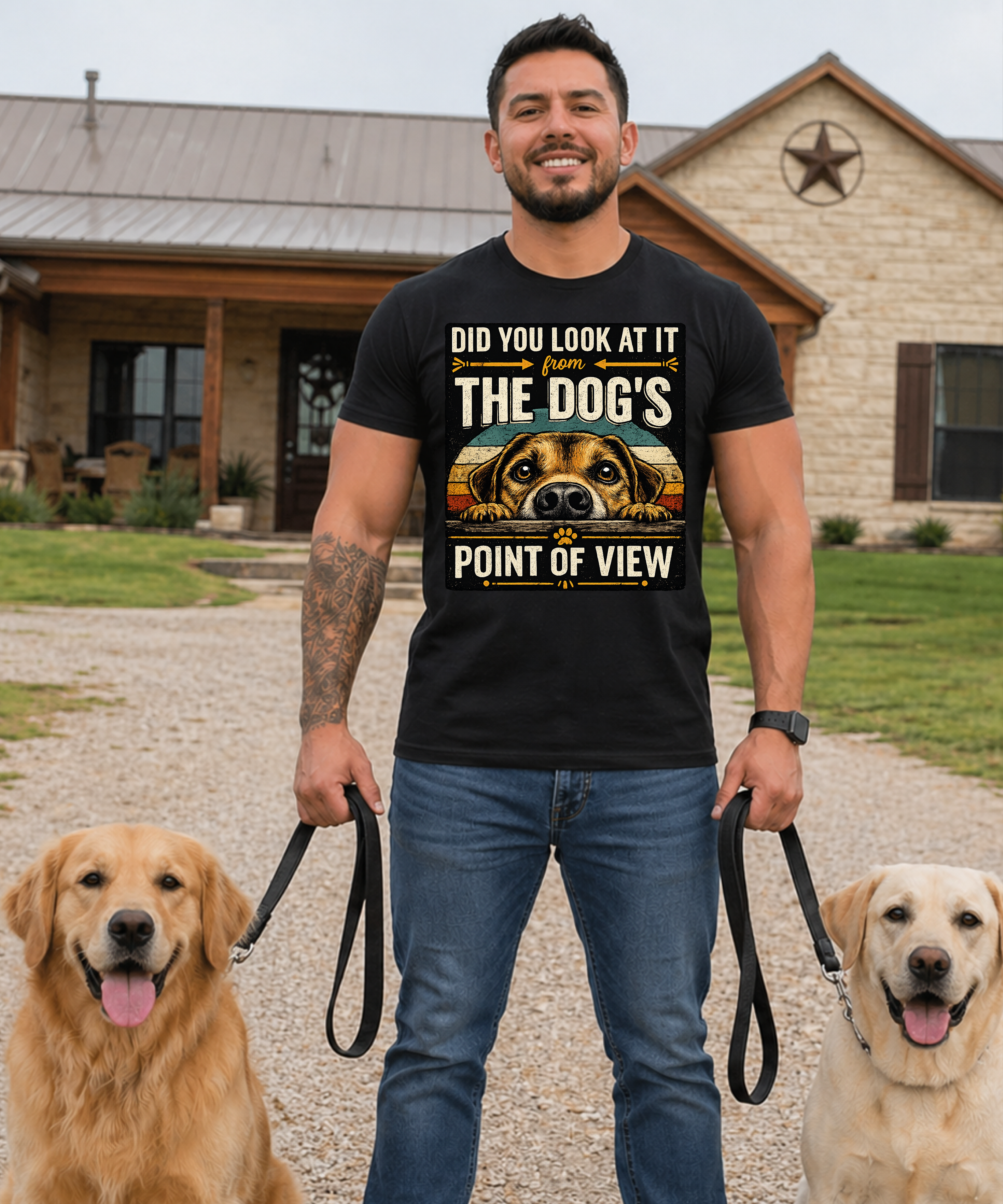 Dog’s Point of View T-Shirt – Cute Retro Puppy Graphic Tee